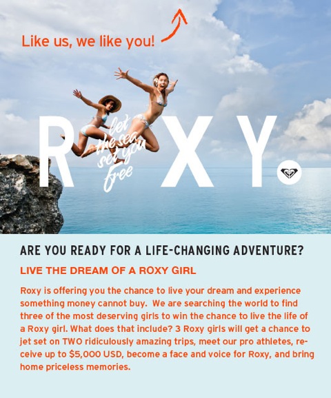 Roxy Let the Sea Set You Free